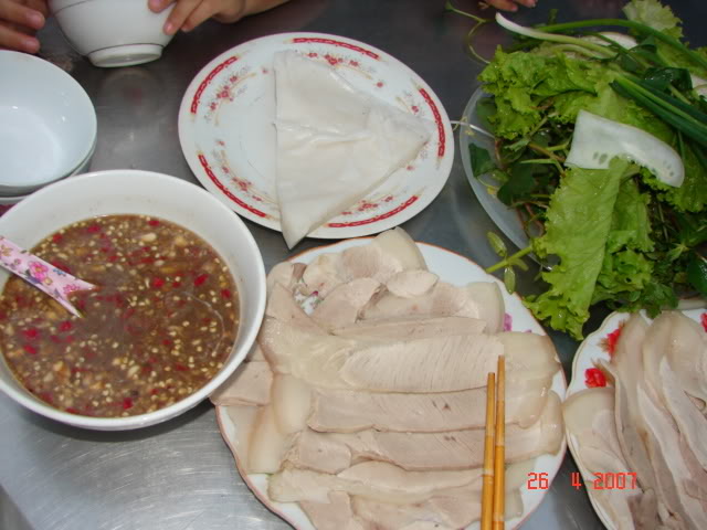 mắm nêm bánh tráng thịt heo